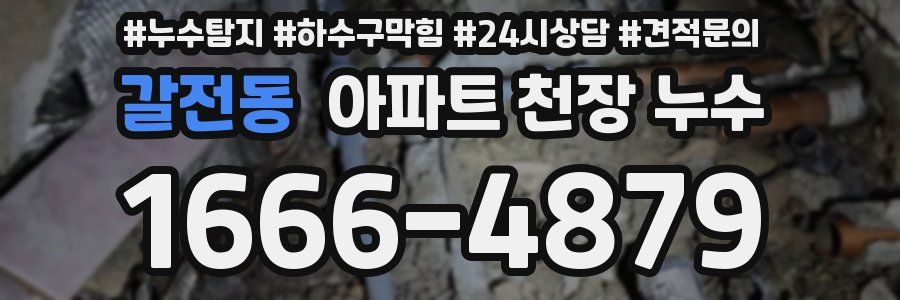 갈전동 아파트 천장 누수