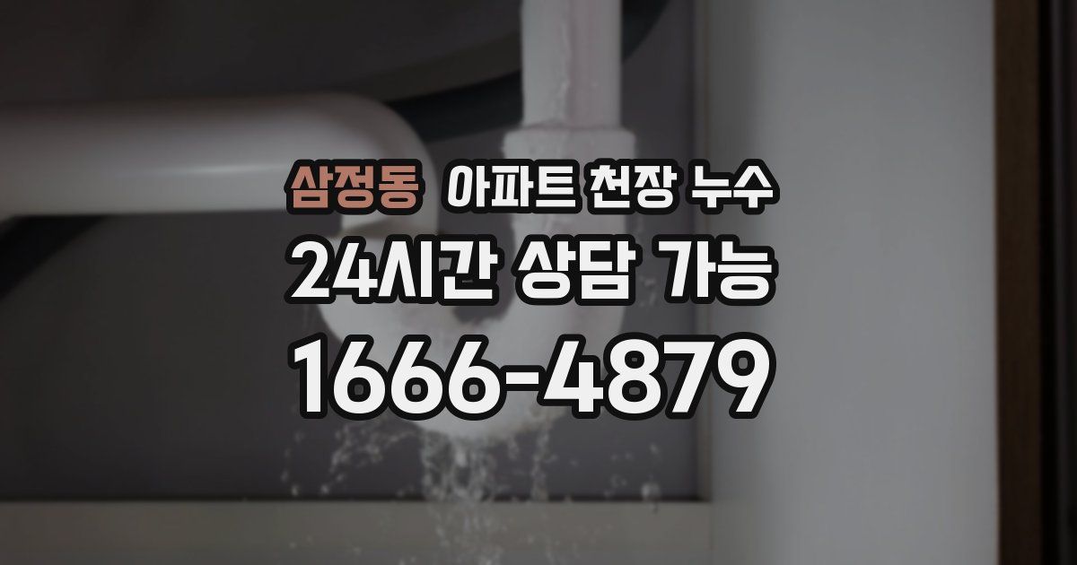 삼정동 아파트 천장 누수