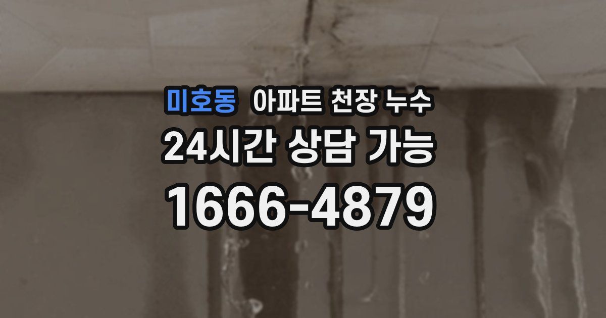 미호동 아파트 천장 누수