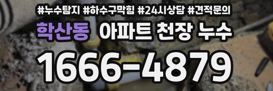 학산동 아파트 천장 누수