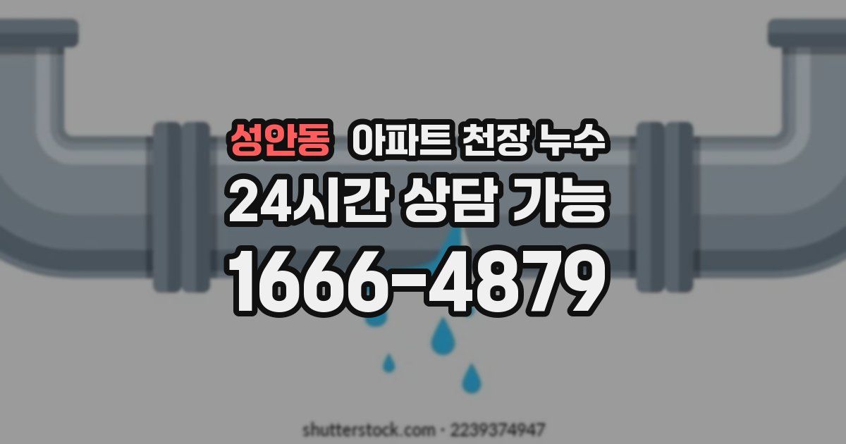 성안동 아파트 천장 누수