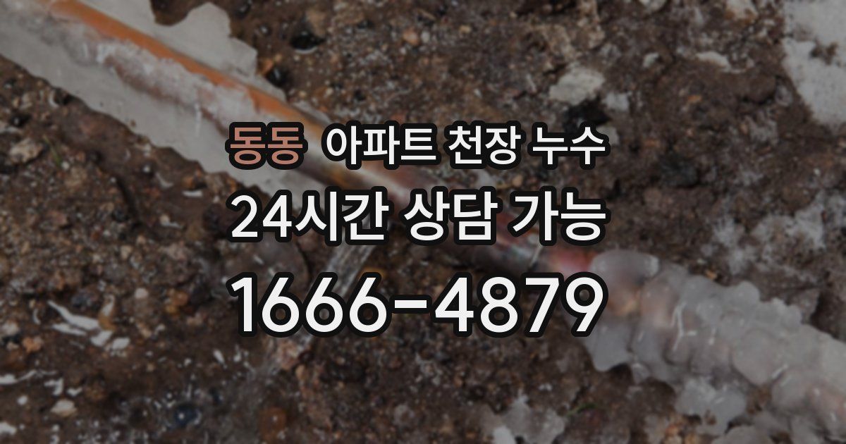 동동 아파트 천장 누수