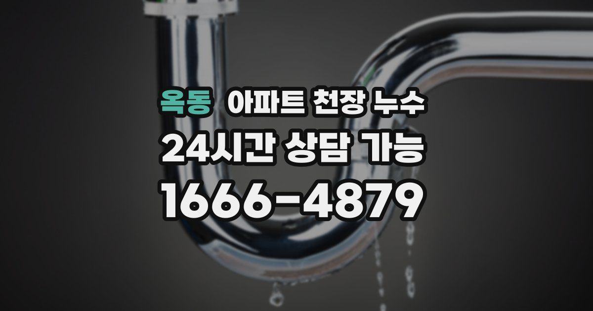 옥동 아파트 천장 누수