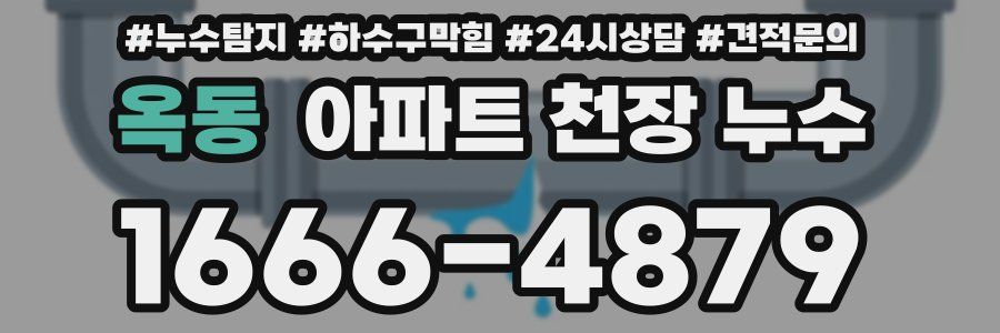 옥동 아파트 천장 누수