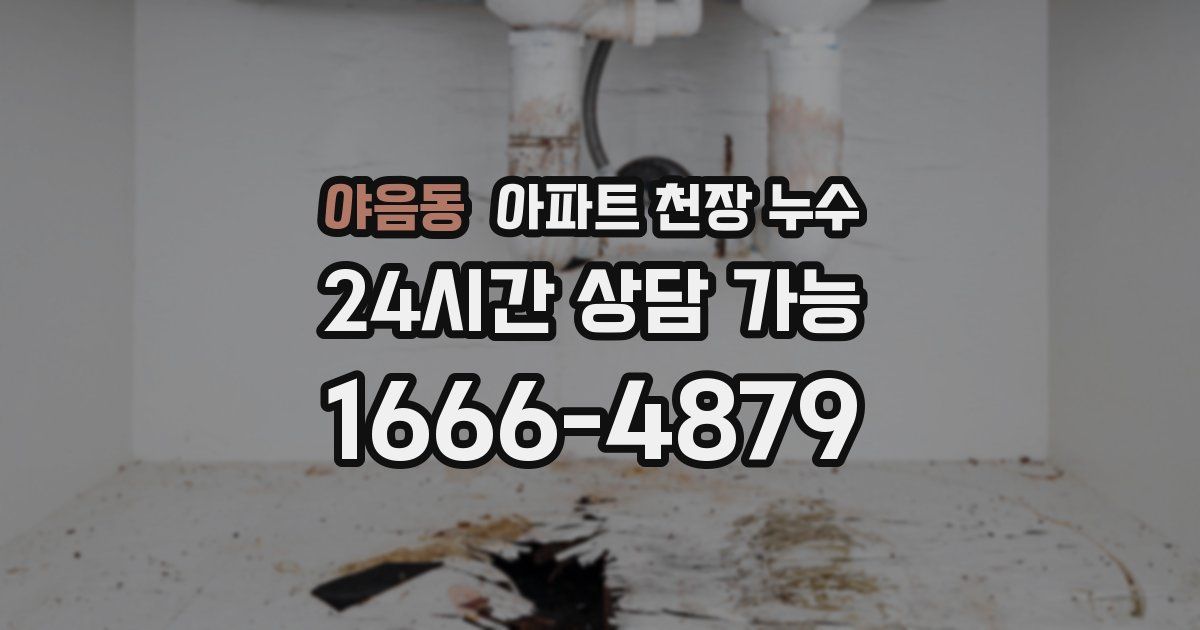 야음동 아파트 천장 누수