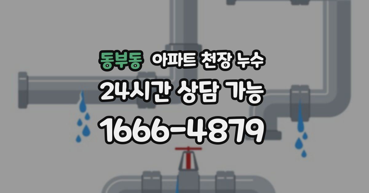 동부동 아파트 천장 누수