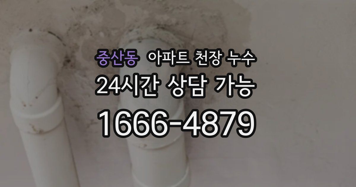중산동 아파트 천장 누수