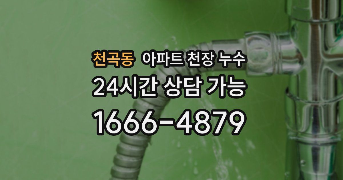 천곡동 아파트 천장 누수