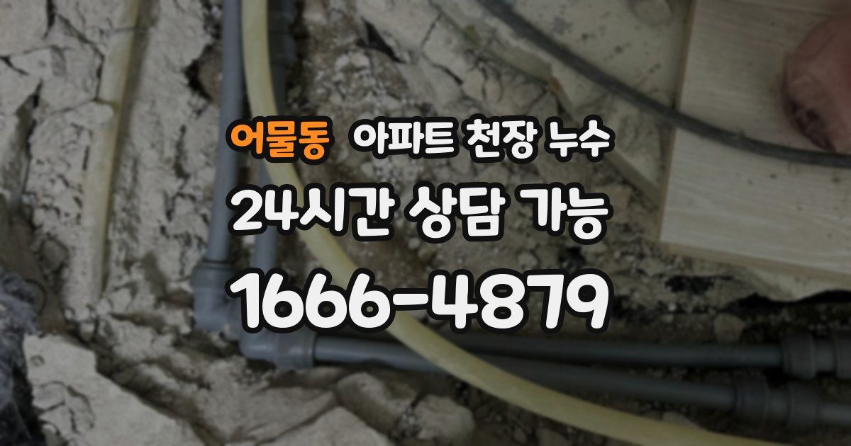 어물동 아파트 천장 누수
