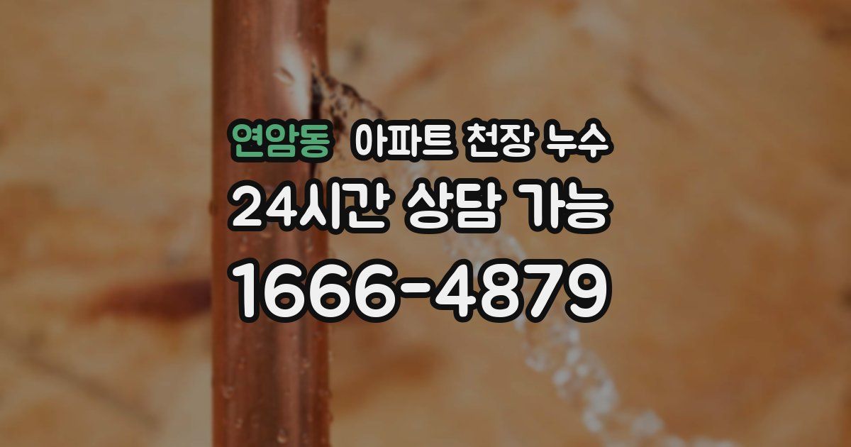 연암동 아파트 천장 누수