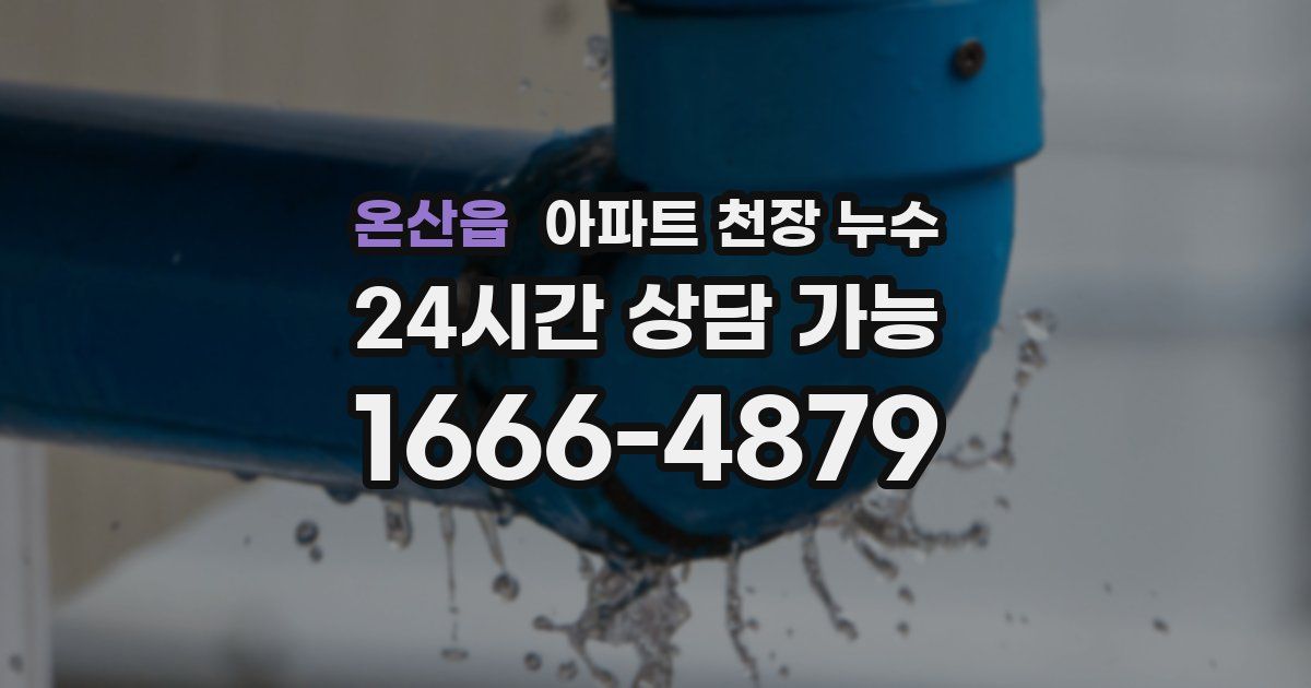 온산읍 아파트 천장 누수