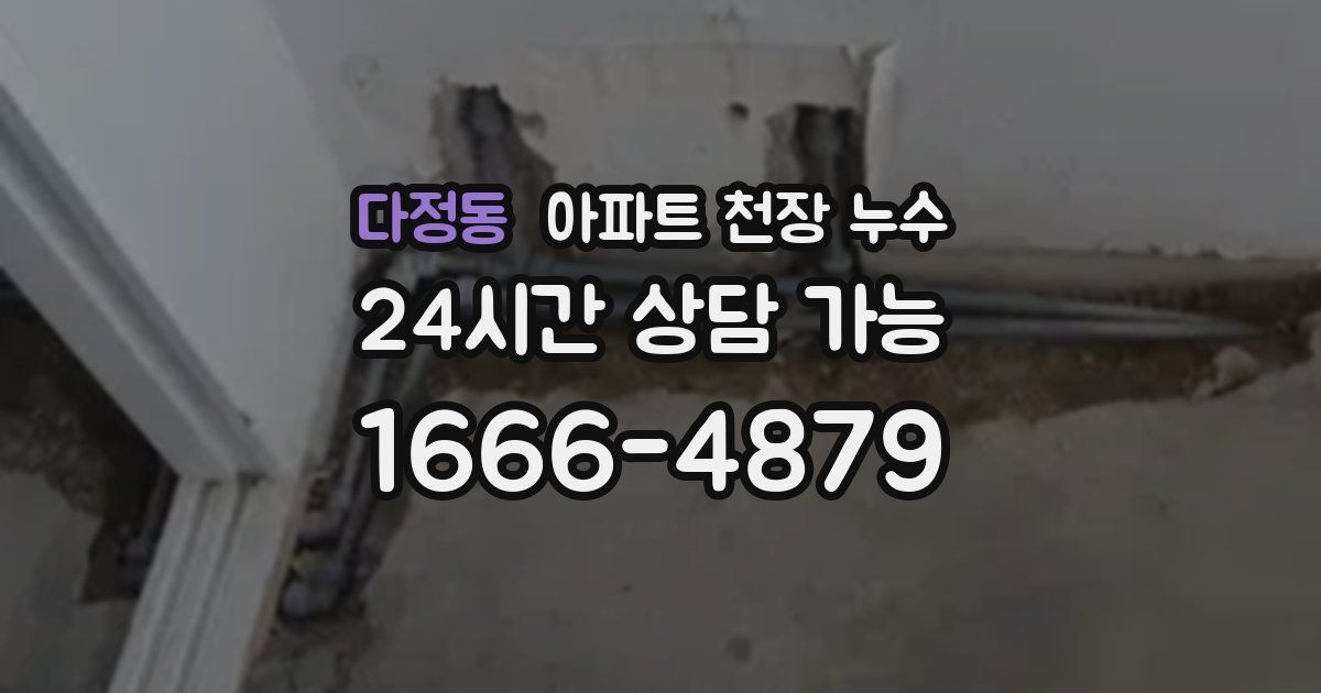 다정동 아파트 천장 누수