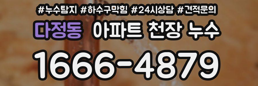 다정동 아파트 천장 누수