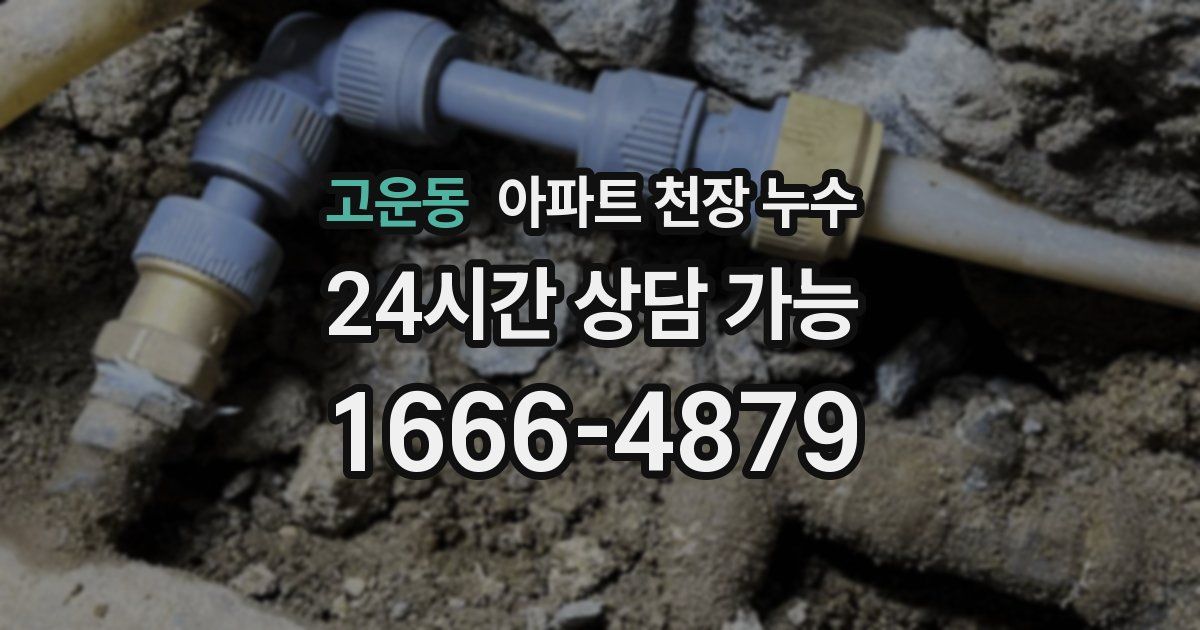 고운동 아파트 천장 누수