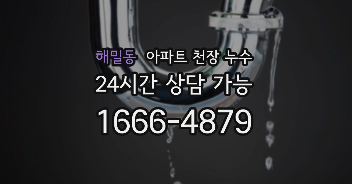 해밀동 아파트 천장 누수
