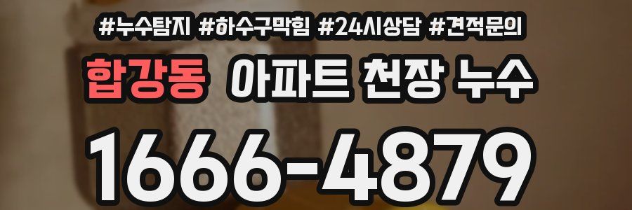 합강동 아파트 천장 누수