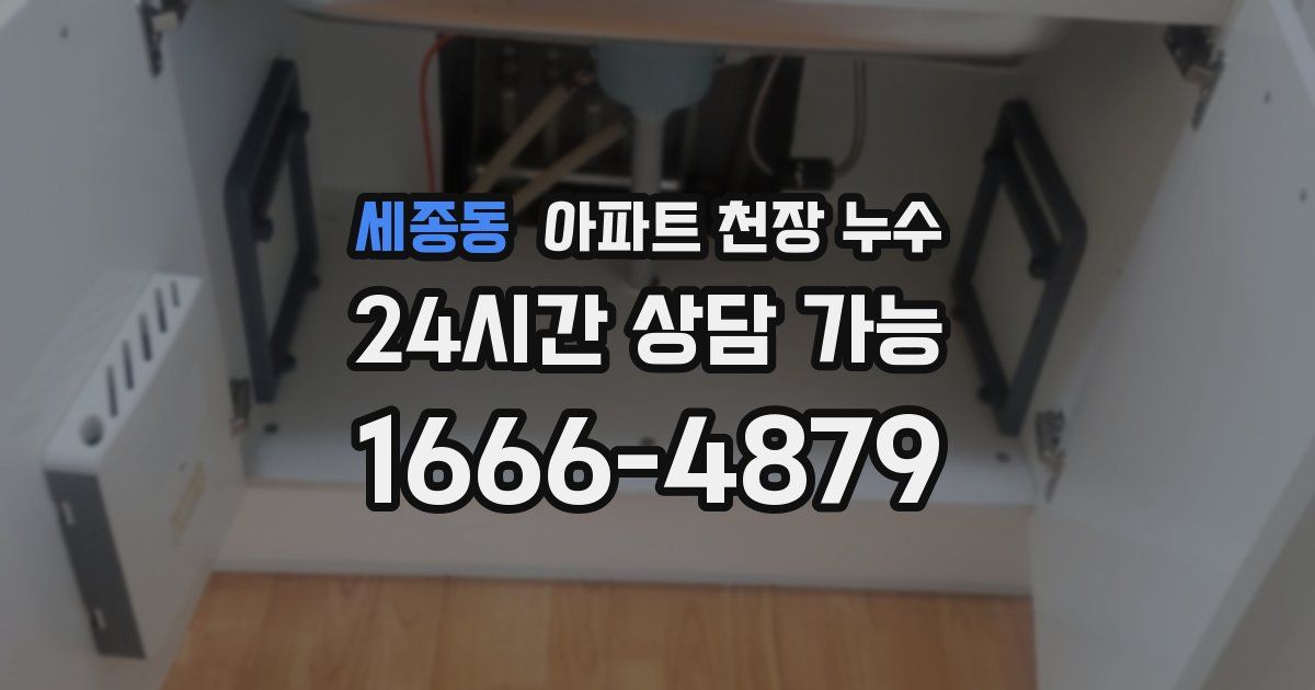 세종동 아파트 천장 누수