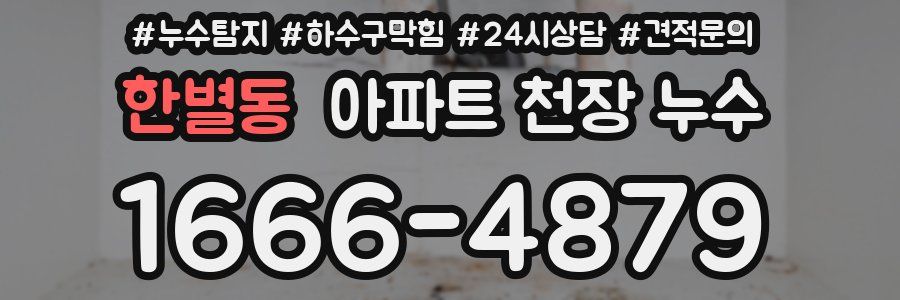 한별동 아파트 천장 누수