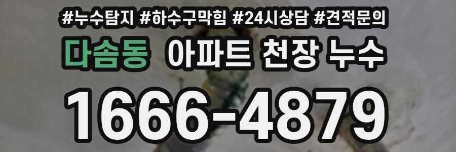 다솜동 아파트 천장 누수