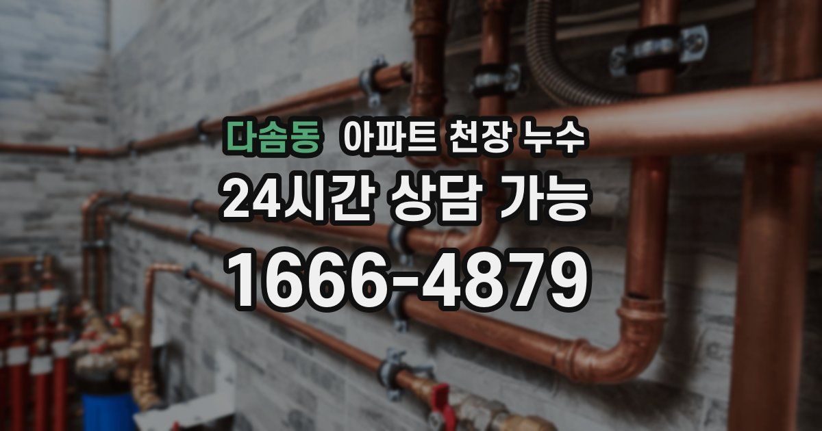 다솜동 아파트 천장 누수
