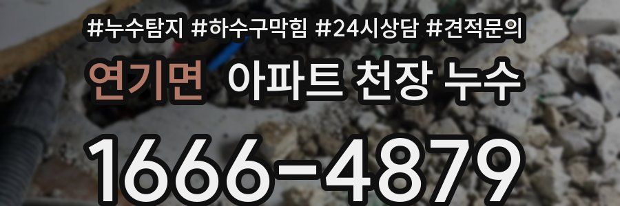 연기면 아파트 천장 누수