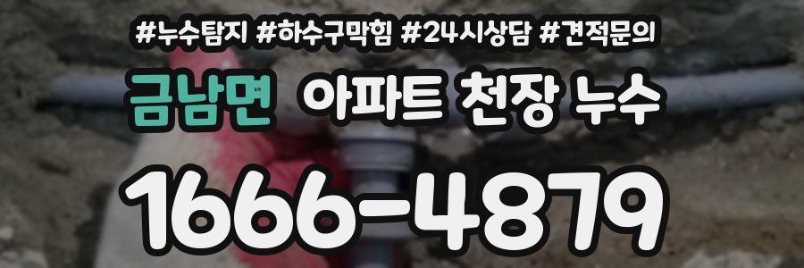 금남면 아파트 천장 누수