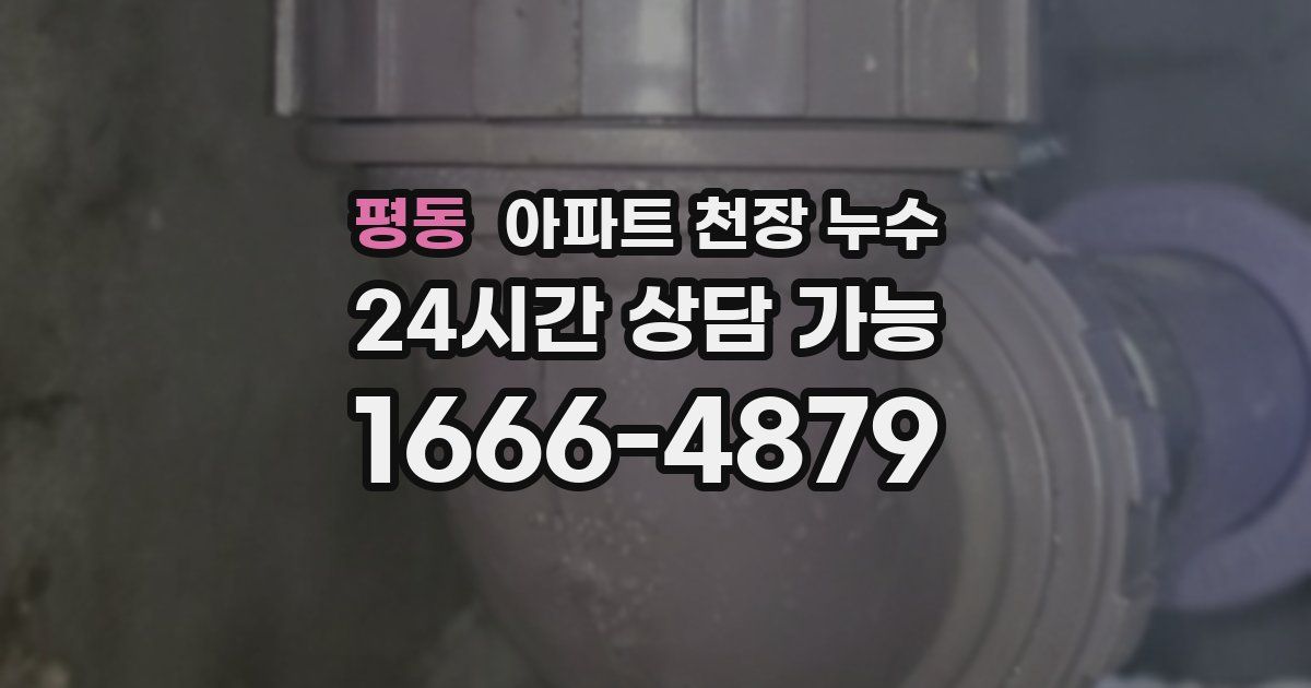 평동 아파트 천장 누수