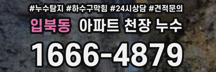 입북동 아파트 천장 누수