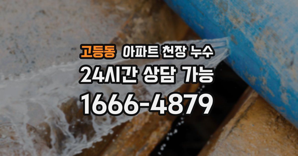 고등동 아파트 천장 누수
