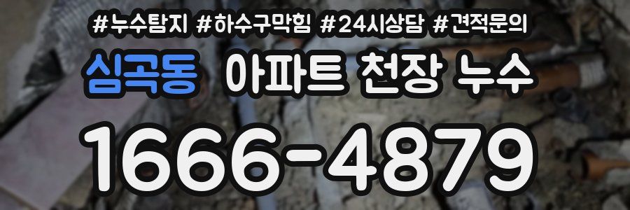 심곡동 아파트 천장 누수