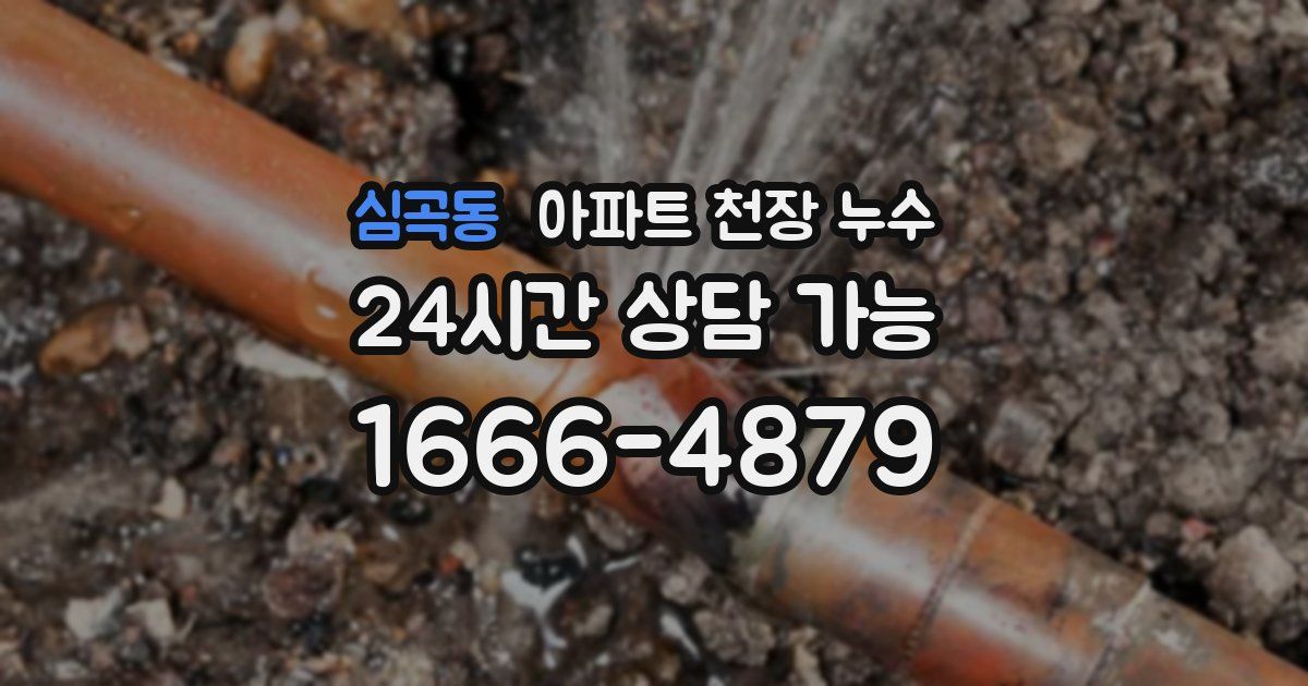 심곡동 아파트 천장 누수