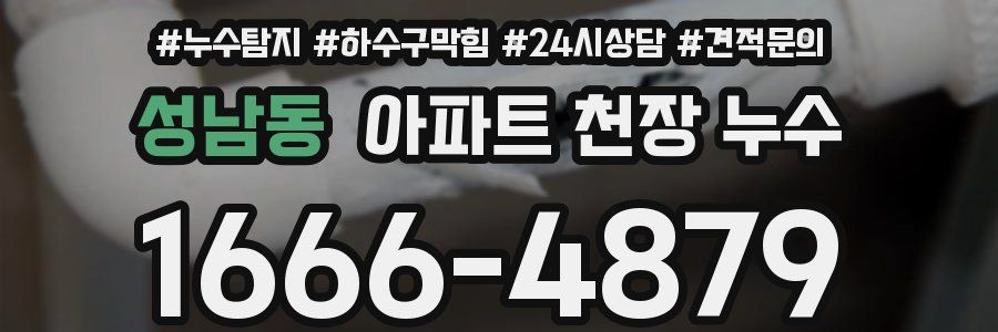 성남동 아파트 천장 누수