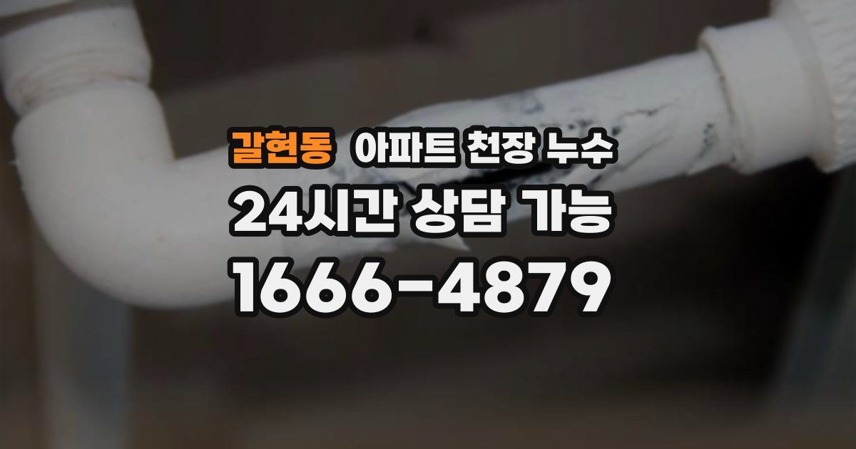 갈현동 아파트 천장 누수