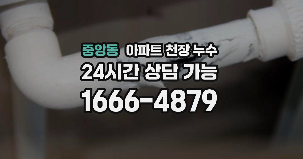 중앙동 아파트 천장 누수