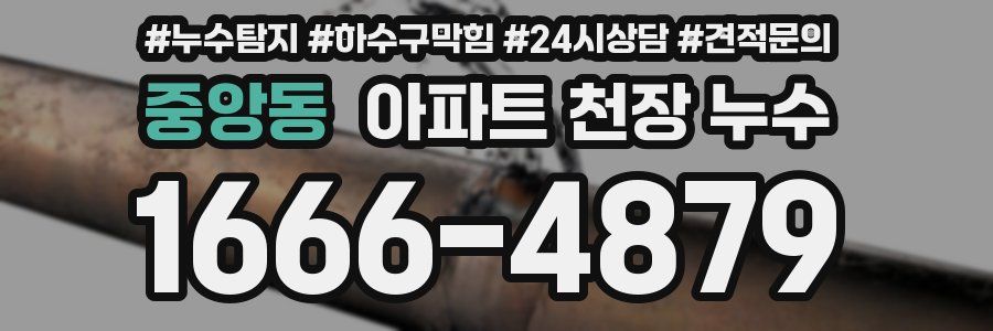 중앙동 아파트 천장 누수