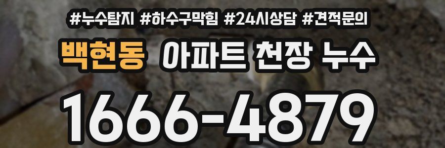 백현동 아파트 천장 누수