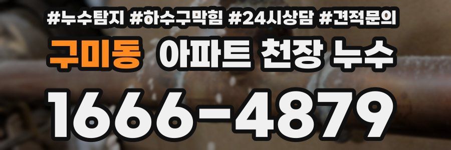 구미동 아파트 천장 누수