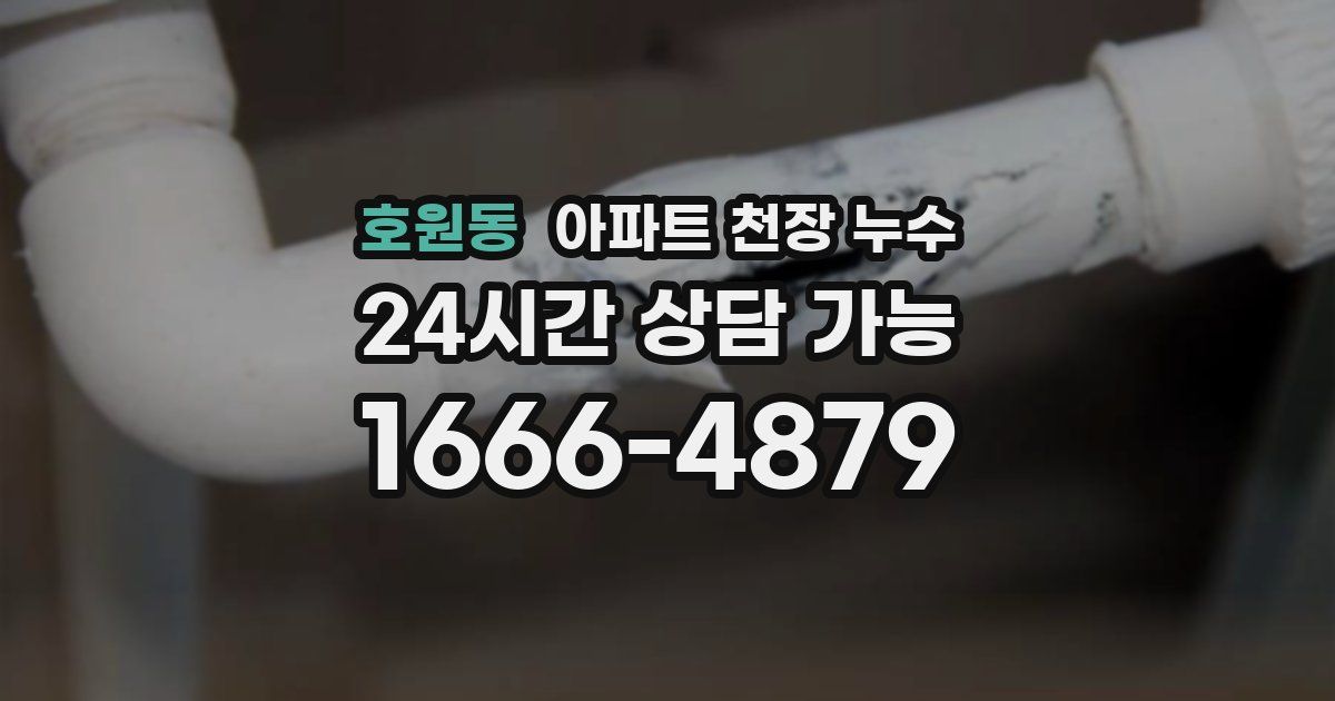 호원동 아파트 천장 누수