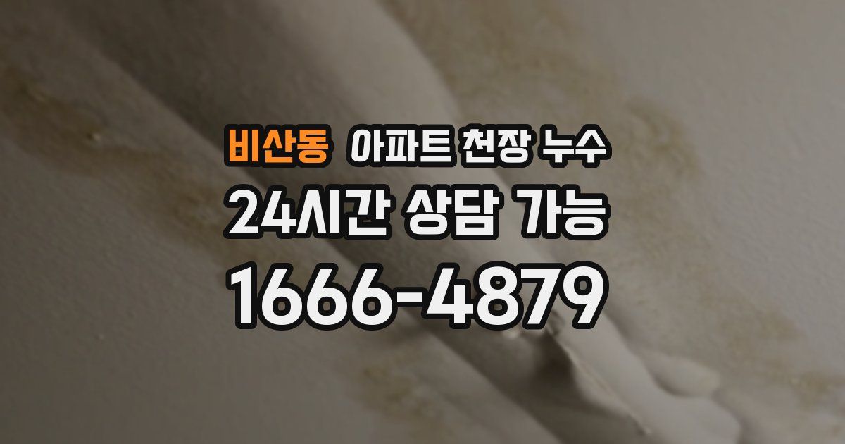 비산동 아파트 천장 누수