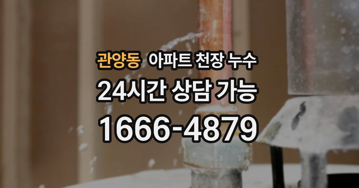 관양동 아파트 천장 누수