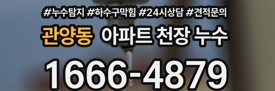 관양동 아파트 천장 누수