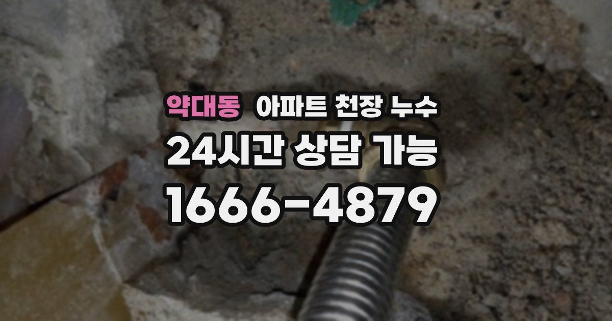 약대동 아파트 천장 누수