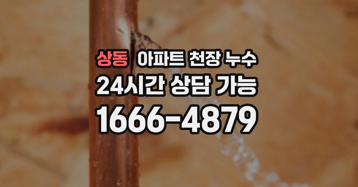 상동 아파트 천장 누수