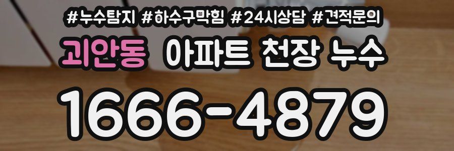 괴안동 아파트 천장 누수