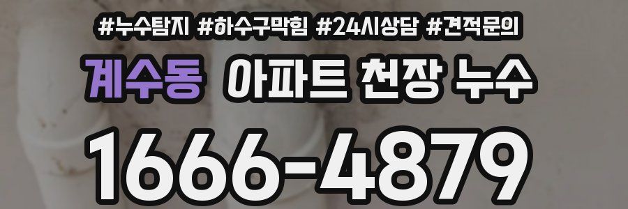 계수동 아파트 천장 누수