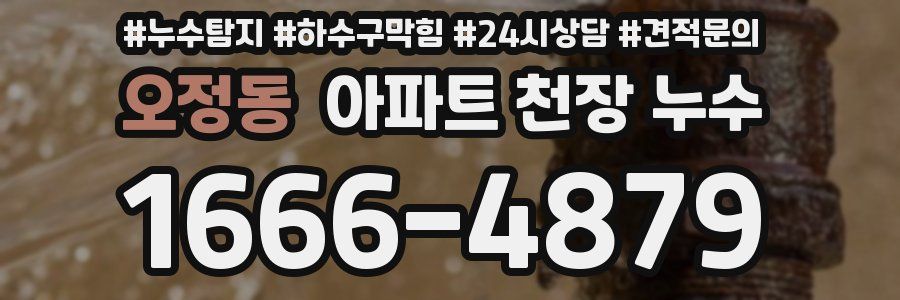 오정동 아파트 천장 누수