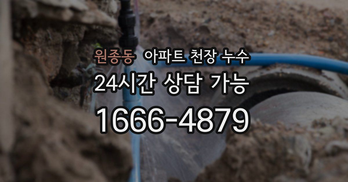 원종동 아파트 천장 누수