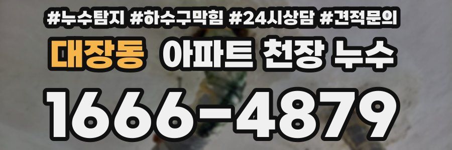 대장동 아파트 천장 누수