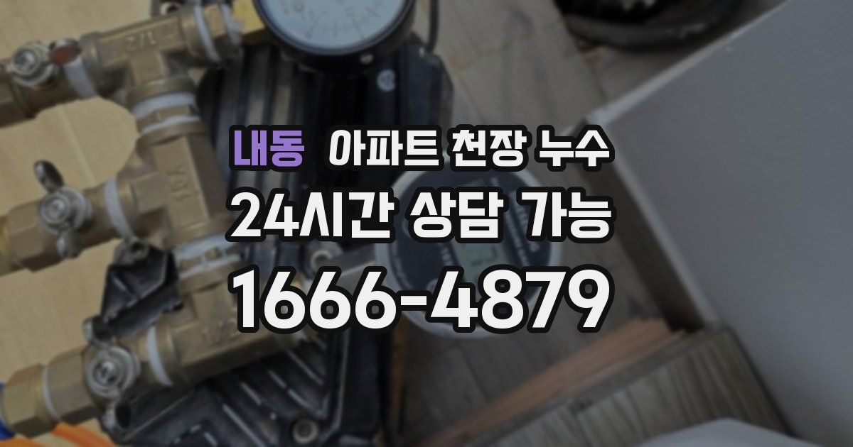 내동 아파트 천장 누수