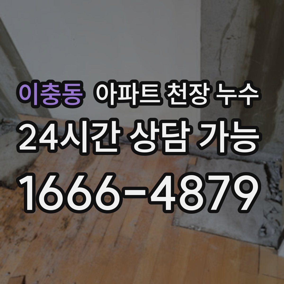 이충동 아파트 천장 누수